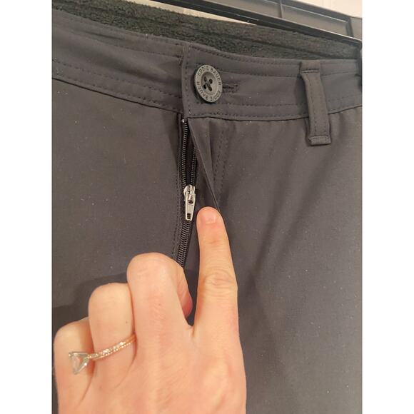 Eddie Bauer Fleece Lined Pants Black Women’s Sz 8 Hiking Outdoor Nature Camping - Picture 3 of 5